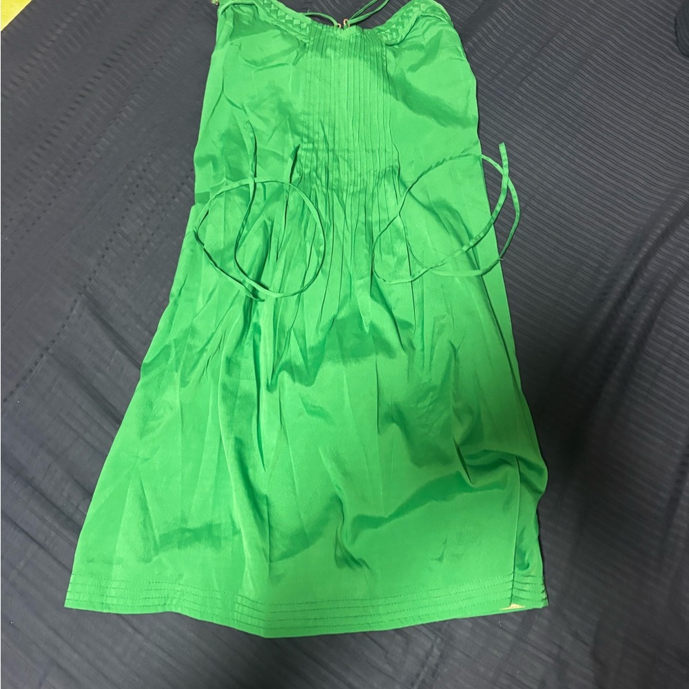 Vibrant Green Sleeveless Dress